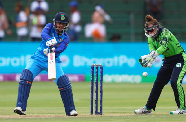 Smriti Mandhana in action against Ireland in a must win encounter. PC: Getty Images