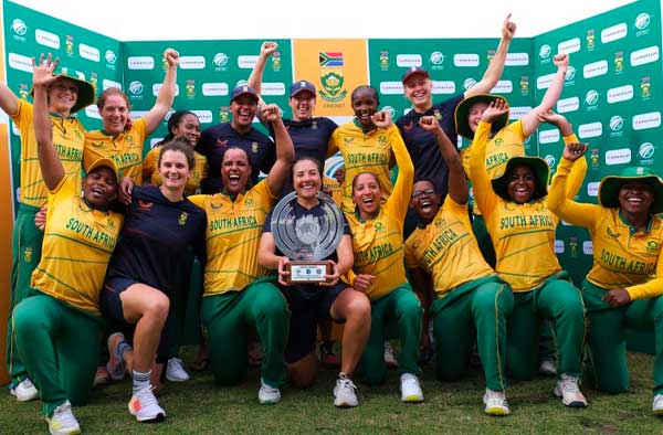 South Africa pips India to register a memorable victory in Tri-Series. PC: ProteasWomenCA / Twitter