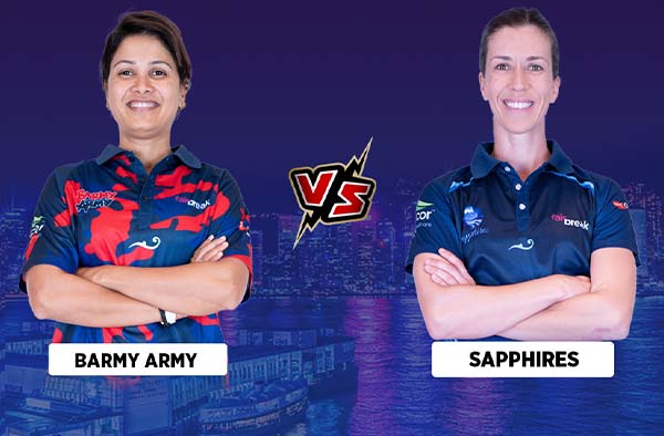 Match 14: Sapphires vs Barmy Army | Squads | Players to watch | Fantasy Playing XI | Live streaming