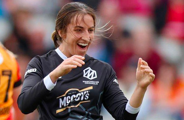 Fi Morris creates history with her 5-Wicket Haul in Women's Hundred. PC: Getty