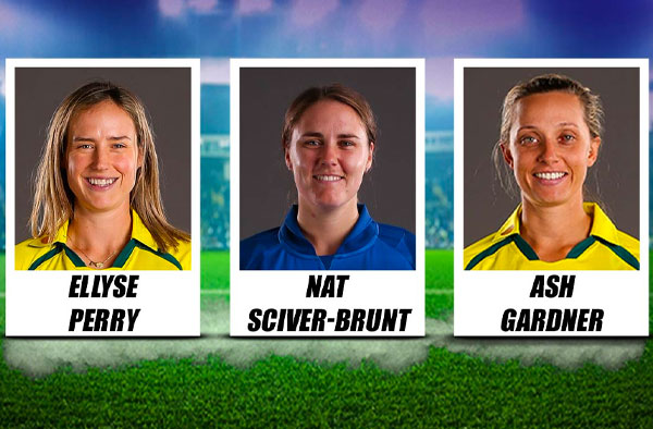 Ashliegh, Ellyse and Nat Sciver-Brunt included in Nominations for ICC's July Award