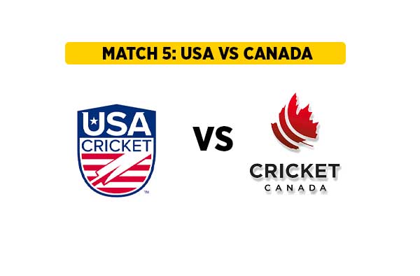 Match 5: United States of America vs Canada | Squads | Players to watch | Fantasy Playing XI | Live streaming