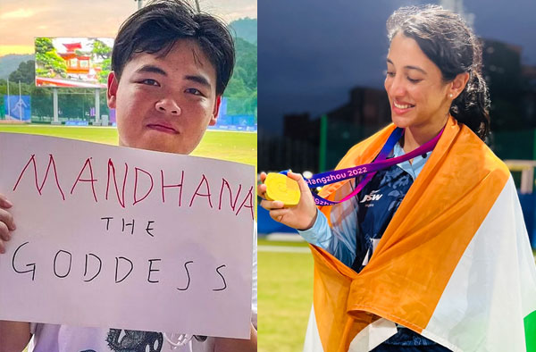 “Mandhana The Goddess” - Chinese fan from Beijing traveled 1200 km to watch Smriti play