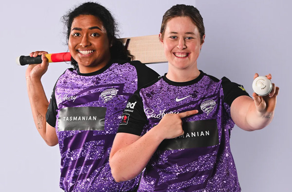Julia Cavanough and Tabatha Saville retained by Hobart Hurricanes for WBBL09. PC: Getty