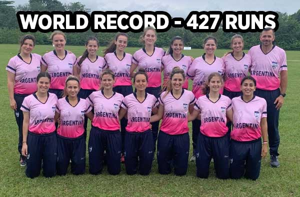 Argentina Women's Team Scores 427 Runs in 20 overs, Scripts World Record