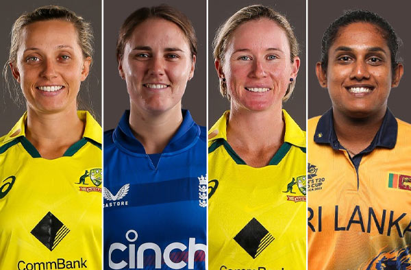 Ashleigh Gardner, Nat Sciver-Brunt, Beth Mooney and Chamari Athapaththu. PC: Getty