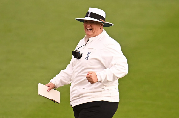 Sue Redfern all set to become the first female neutral umpire. PC: Getty