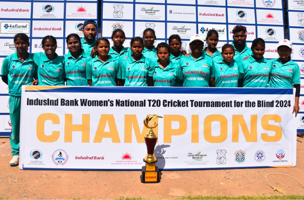 Odisha wins Title at Women’s National T20 Cricket Tournament For Blind 2024. PC: Twitter