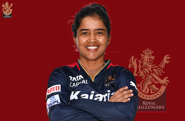 Ekta Bisht for Royal Challengers Bangalore in WPL. PC: Female Cricket