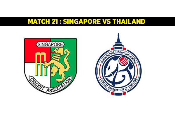 Match 21 Singapore vs Thailand