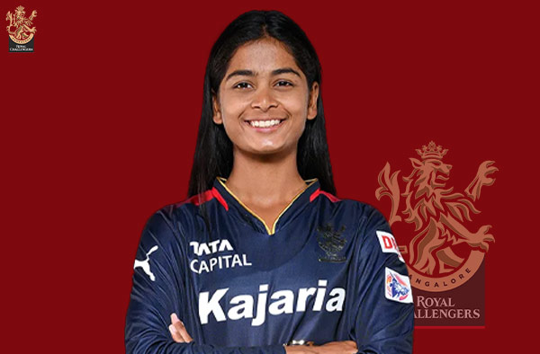 Shreyanka Patil for Royal Challengers Bangalore in WPL. PC: Female Cricket