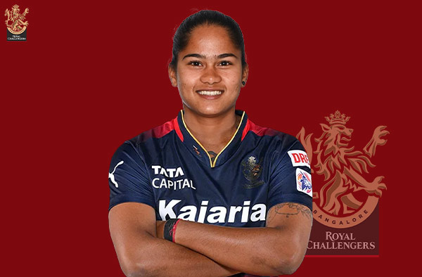 Simran Bahadur for Royal Challengers Bangalore in WPL. PC: Female Cricket