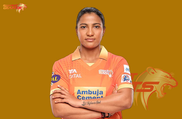 Sneh Rana for Gujarat Giants in WPL. PC: Female Cricket