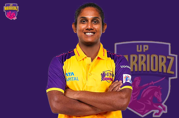 Chamari Athapaththu for UP Warriorz in WPL. PC: Female Cricket