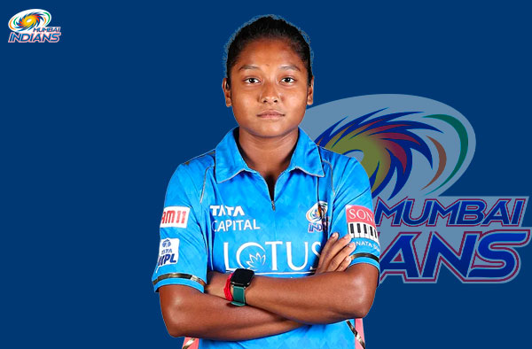 Jintimani Kalita for Mumbai Indians in WPL. PC: Female Cricket