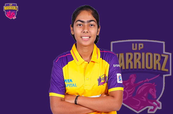 Parshavi Chopra for UP Warriorz in WPL. PC: Female Cricket