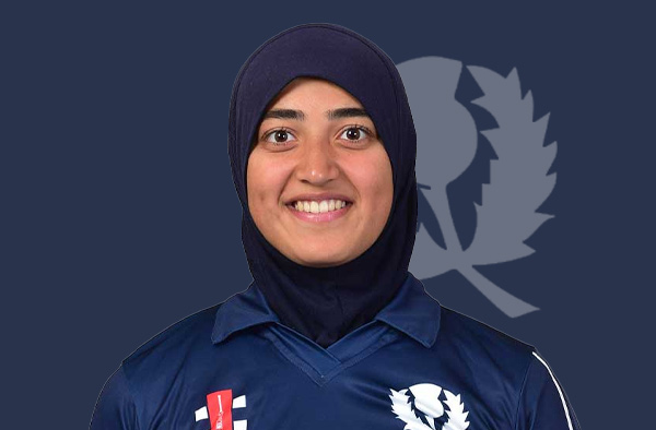 Abtaha Maqsood for Scotland. PC: Female Cricket