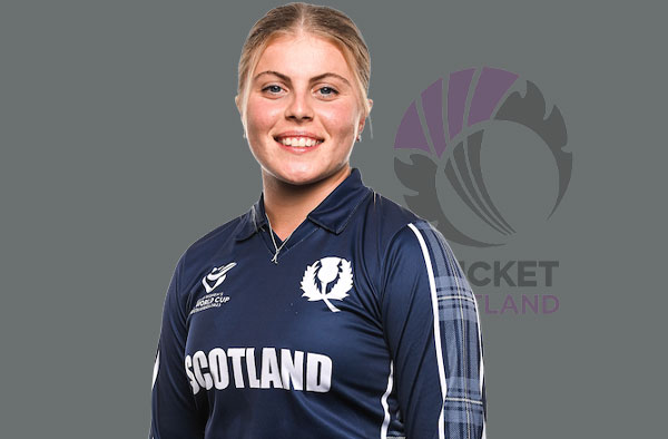 Ailsa Lister for Scotland. PC: Female Cricket