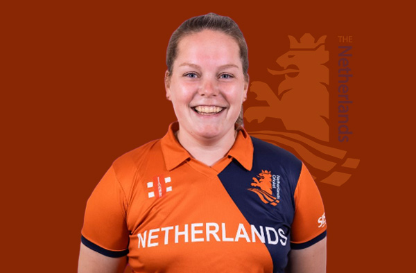 Caroline de Lange for Netherlands. PC: Female Cricket