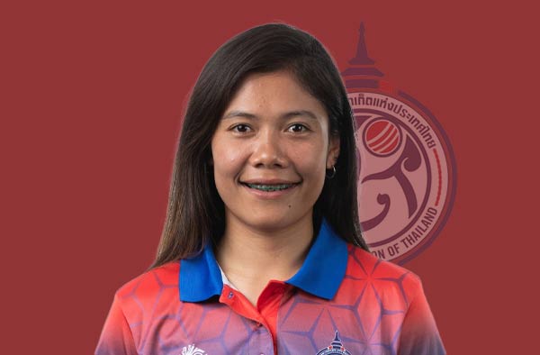 Chanida Sutthiruang for Thailand. PC: Female Cricket