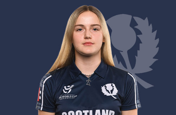Darcey Carter for Scotland. PC: Female Cricket