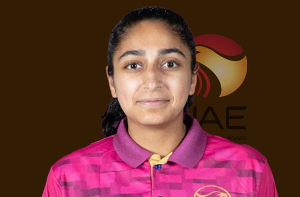 Esha Oza for UAE. PC: Female Cricket