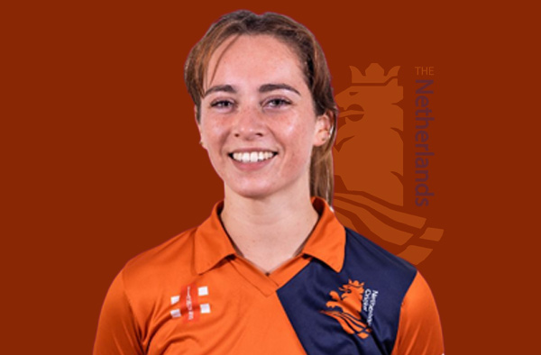 Frederique Overdijk for Netherlands. PC: Female Cricket