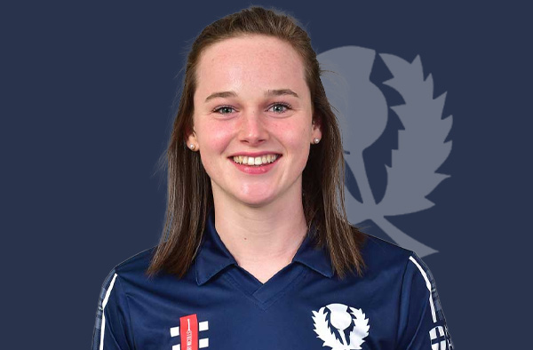 Hannah Rainey for Scotland. PC: Female Cricket