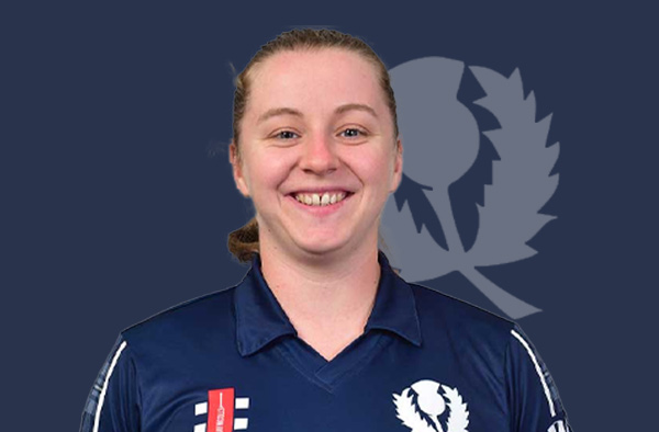 Lorna Jack for Scotland. PC: Female Cricket