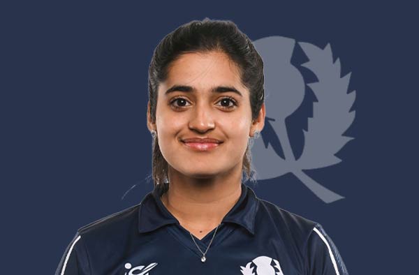 Nayma Sheikh for Scotland. PC: Female Cricket