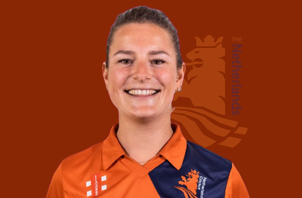 Robine Rijke for Netherlands. PC: Female Cricket