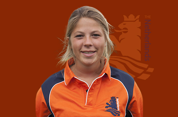 Sterre Kalis for Netherlands. PC: Female Cricket
