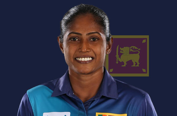 Sugandika Kumari for Sri Lanka. PC: Female Cricket