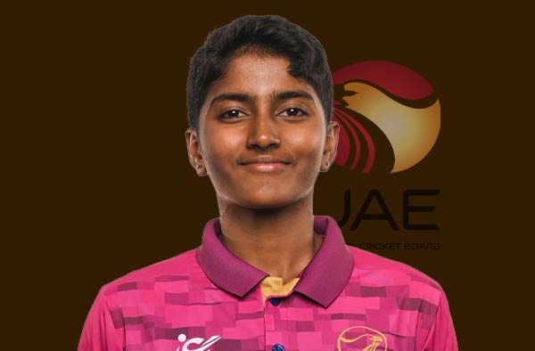 Theertha Satish for UAE. PC: Female Cricket