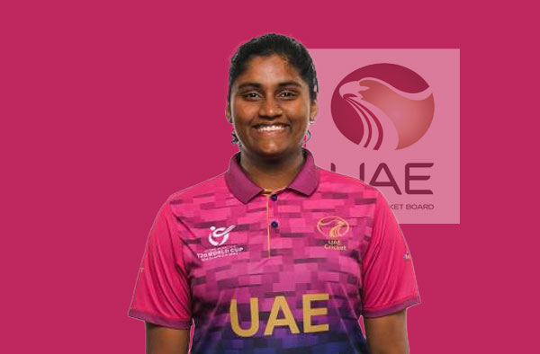 Rinitha Rajith for UAE. PC: Female Cricket