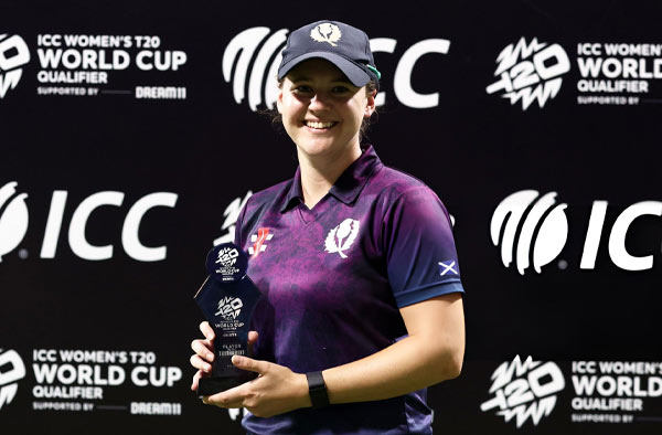 Scotland's Kathryn Bryce wins Player of the Tournament. PC- Getty