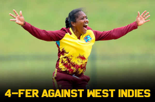 Afy Fletcher’s four-fer helps West Indies level T20I series in a rain-curtailed encounter