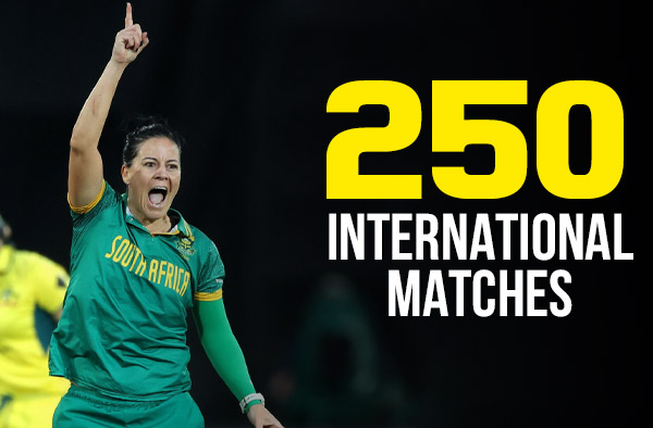 Marizanne Kapp marked her 250th international appearance for South Africa