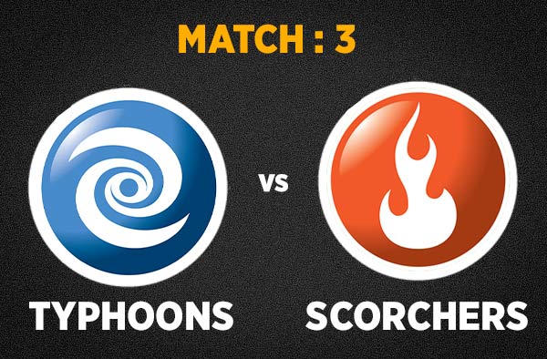 Match 3 Typhoons vs Scorchers