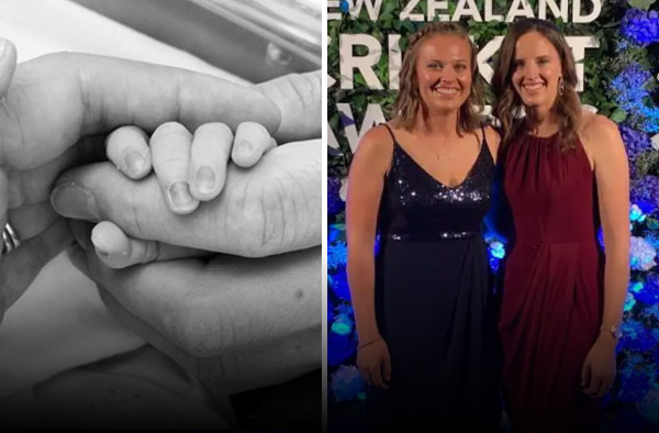 New Zealand's Lea Tahuhu and Amy Satterthwaite welcome their 2nd Child Louie