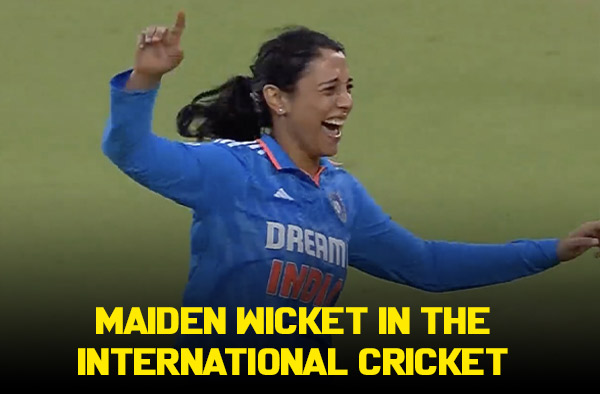 Watch Video Smriti Mandhana registers her maiden wicket in international cricket