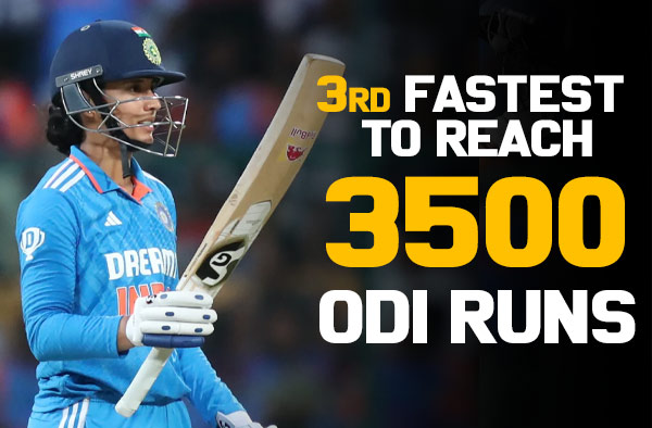 Smriti Mandhana becomes 3rd Fastest to reach 3500 ODI Runs