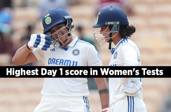 Top 5 - Highest Day 1 Score in Women's Tests