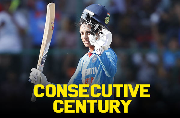 Watch Video Smriti Mandhana completes 2nd Consecutive ODI Century, First Indian Woman to do so