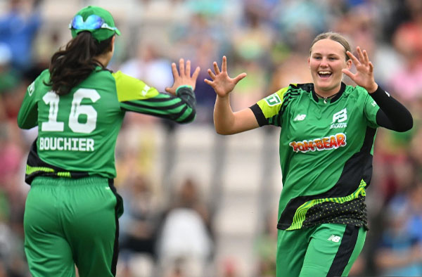 16-year-old Tilly Corteen-Coleman shines in The Hundred Debut, grabs headlines with Meg Lanning's wicket. PC: Southern Brave