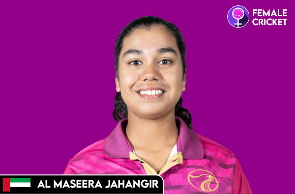 Al Maseera Jahangir on FemaleCricket.com