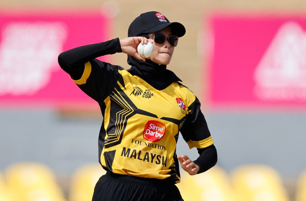 Mahirah Izzati Ismail Completes 50 T20I wickets, 1st Malaysian female player to do so. PC: ACC