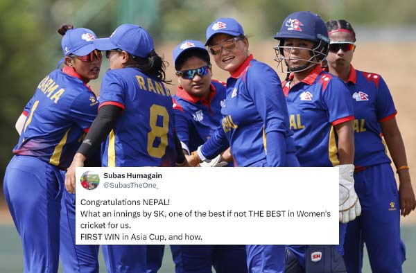 Nepal's Historic Women's Asia Cup Victory sparks joy on Twitter