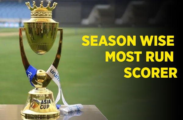 Season-wise Top Run-Scorers in Women's Asia Cup