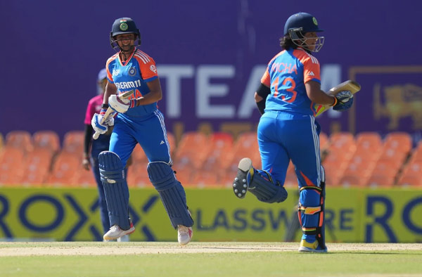 Skipper Harmanpreet Kaur and Richa Ghosh's half-centuries powers India to a thumping victory against UAE